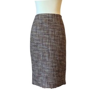 Ellen Tracy Tweed Print Pencil Skirt